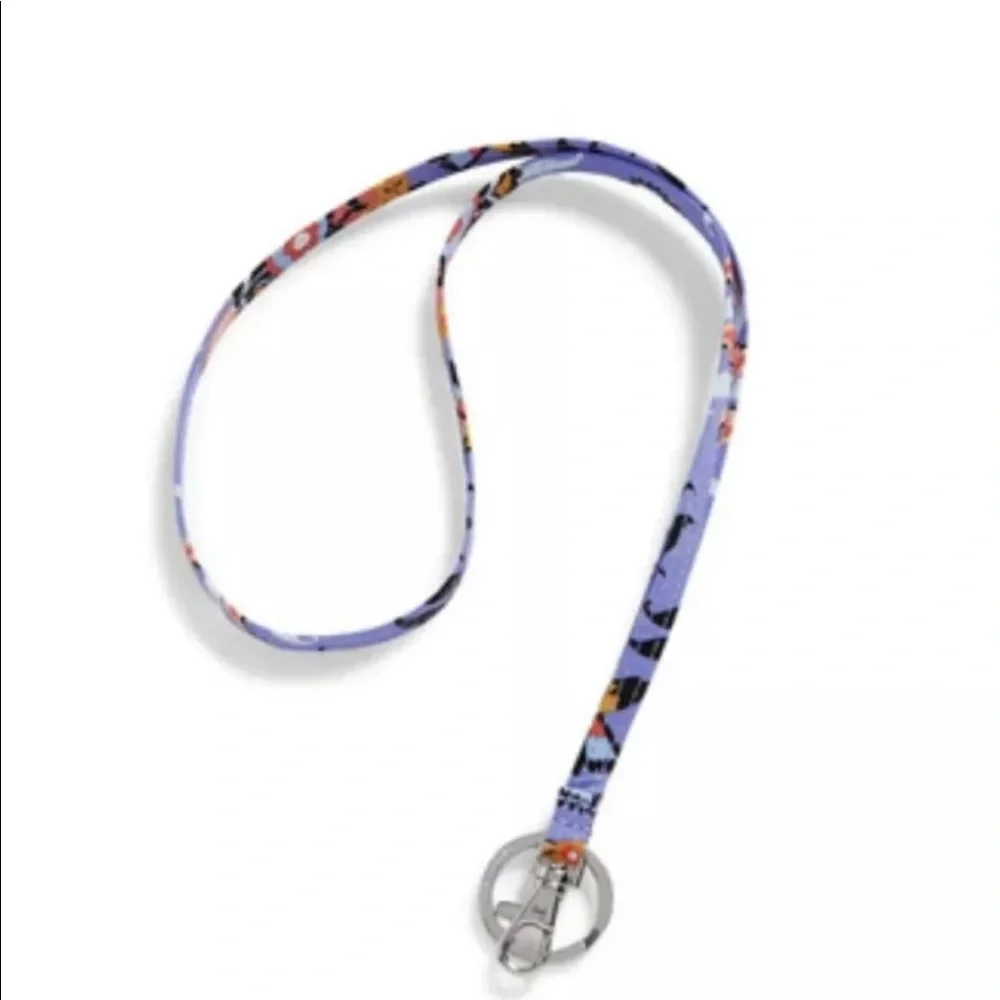NWT Vera Bradley Mural Garden Signature Ring & ID Clip Lanyard.